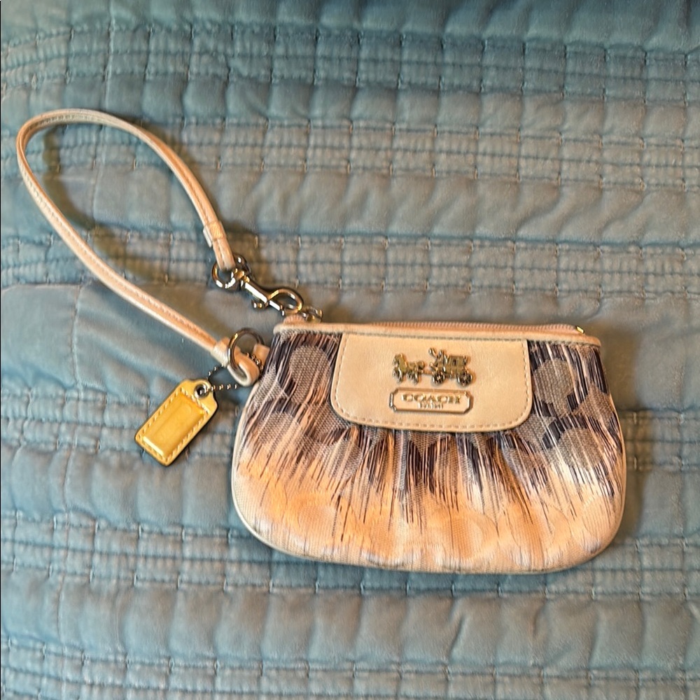 Coach wristlet  with Signature Hardware